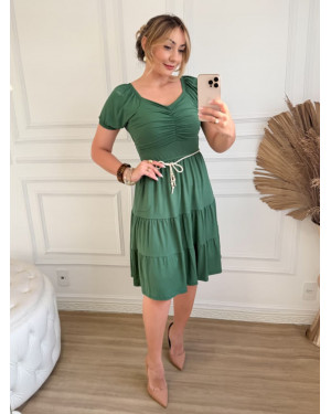 Vestido Feminino Midi em Viscolycra com Forr | Moda Evangelica